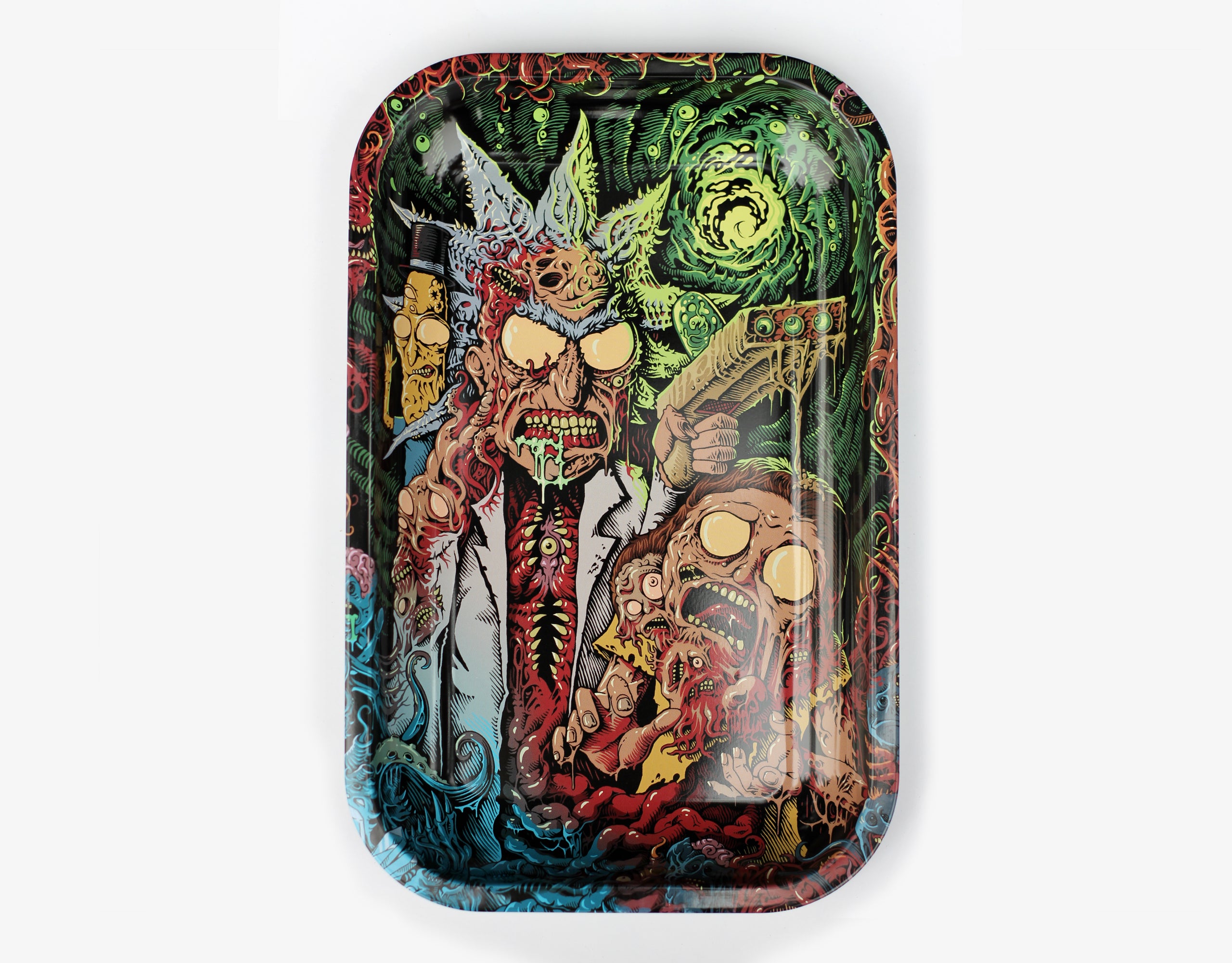 Sketchy Eddie - Trippy Rick and morty rolling tray!