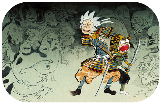 Rick and Morty Samurai vs Yokai